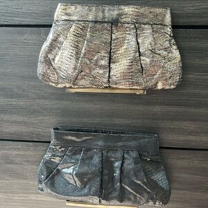 Almost like new beautiful soft fabric clutches